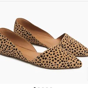J.Crew Zoe Leopard Calf Hair D’Orsay Flats Size 9